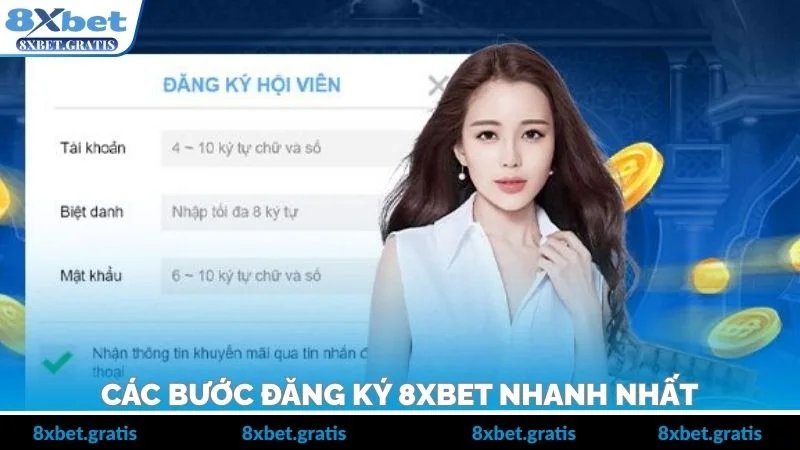 Các bước đăng ký 8xbet nhanh nhất